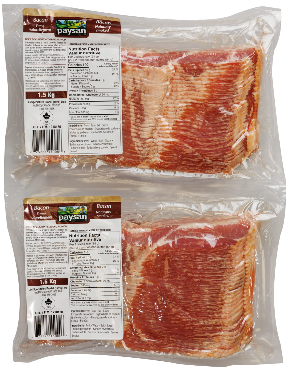 Bacon fumé 1.5kg