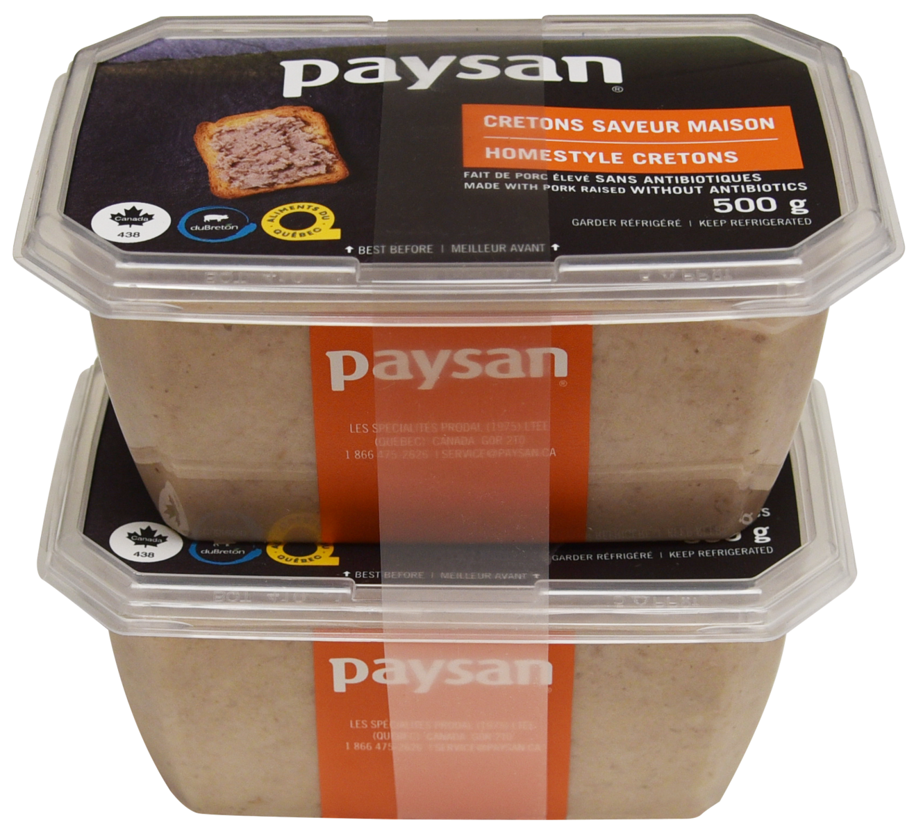 Cretons saveur maison paysan 2 X 500 g