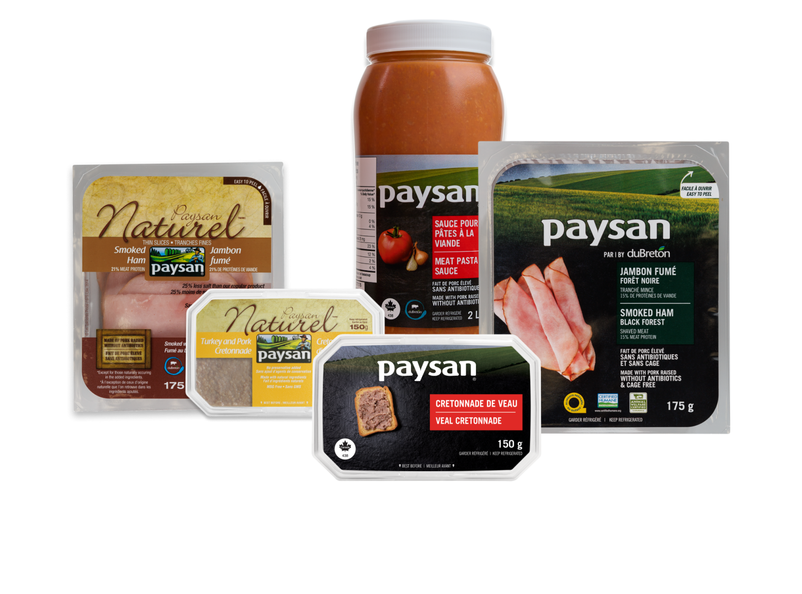 Gamme de produits de la marque Paysan