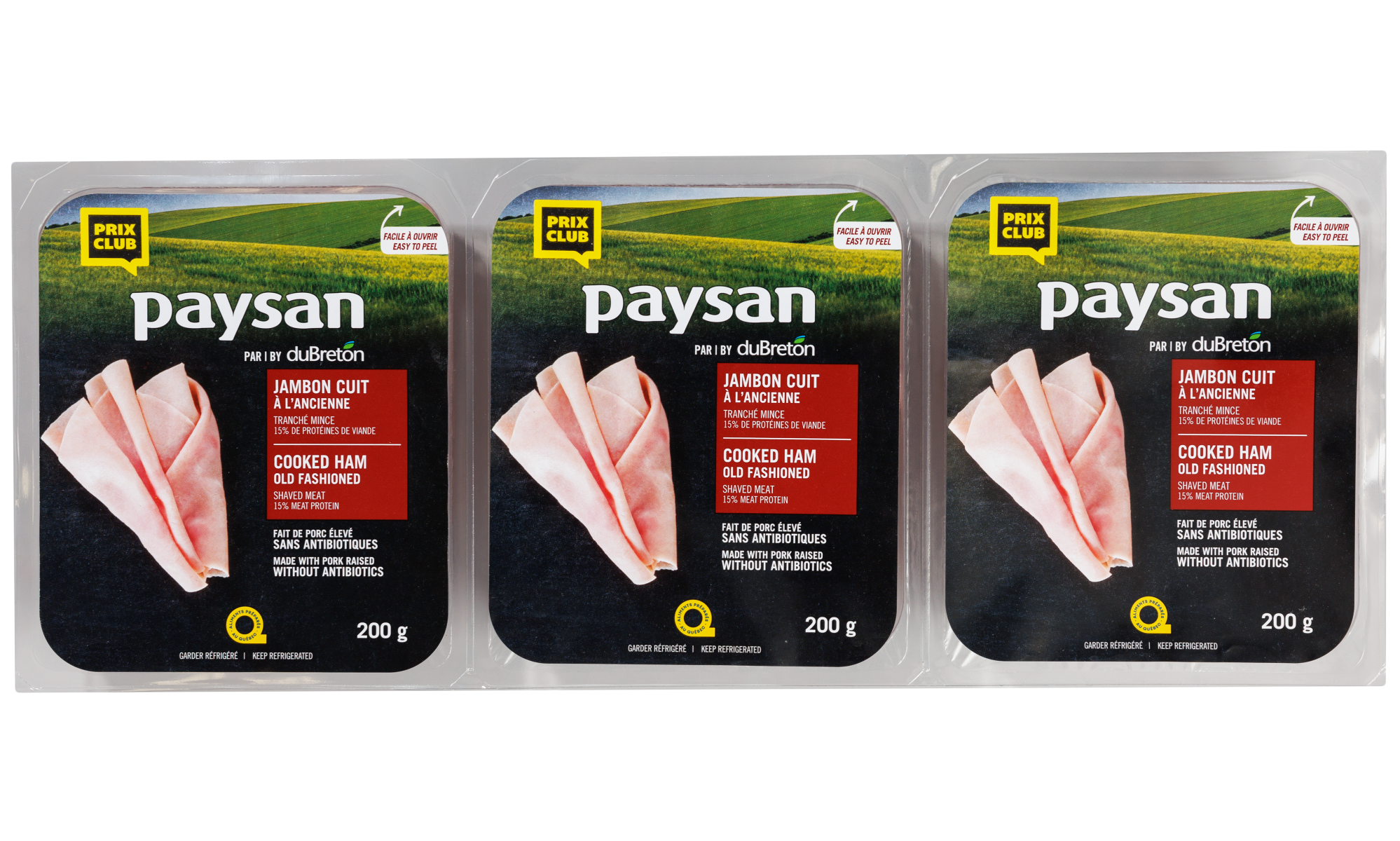 Jambon cuit ancienne 3 X 200g