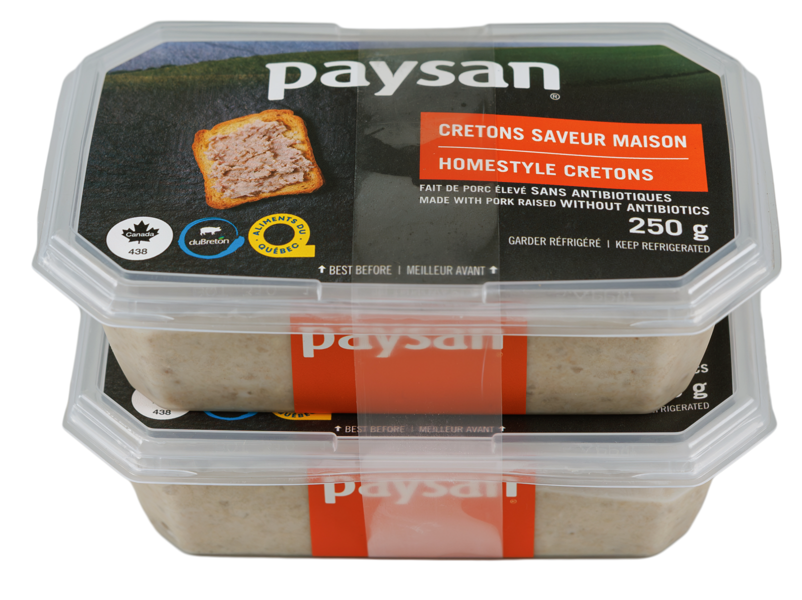 Cretons saveur maison Paysan 2X250g