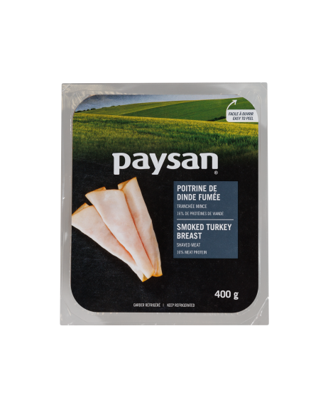 Poitrine de dinde fumée paysan 400g