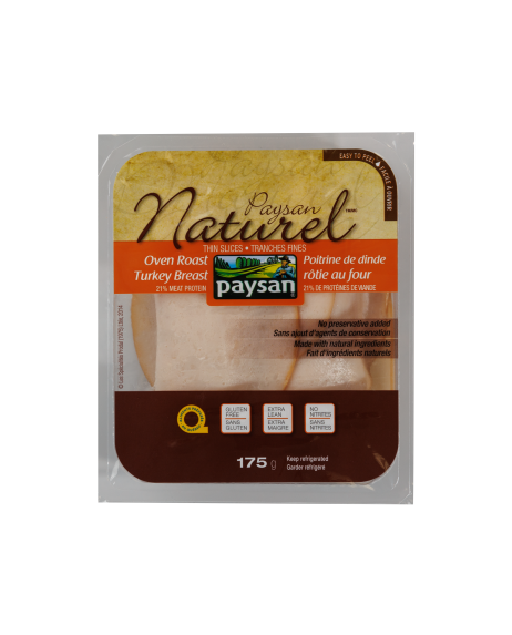 Poitrine de dinde rôtie au four paysan naturel 175g